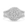 14K White Gold 1 1/2ctw Diamond Floral Cluster and Studded Shank Ring
(H-I Color, SI2-I1 Clarity)