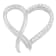 Sterling Silver 1/4ctw Round Diamond Ribbon and Heart Accent Pendant
w\chain(H-I, I2-I3)