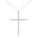 Sterling Silver 3.0ctw Round Diamond 1-1/2" Cross Pendant with
Chain(I-J Color, I2-I3 Clarity) - 18"