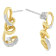 Espira 10K Two Tone Gold Round cut Diamond Earring 0.05ctw