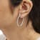 14K White Gold 1 1/2 Cttw Lab Grown Diamond Inside Out Hoop Earrings
(G-H Color, VS2-SI1 Clarity)