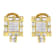 14K Yellow Gold 7/8ctw Princess and Baguette-Cut Diamond Square Framed
Huggie Hoop Omega Earrings
