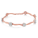 10K Rose Gold Over Sterling Silver 1.0ctw Diamond Floral Link Bracelet
(I-J Color,I3 Clarity)