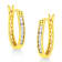 14K Yellow Gold Over Sterling Silver 1/4ctw Diamond Leverback 3/4"
Inch Hoop Earrings