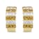 18K Yellow Gold 1 3/4 Cttw Invisible Set Princess Cut Diamond and Yellow
Sapphire Huggie Earrings