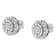 Sterling Silver Diamond Cluster Earrings 1.0ctw