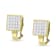 14K Yellow Gold 3-1/5ctw Princess Cut Diamond Square Invisible Set
Huggie Earrings
