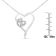 Sterling Silver 1/10ctw Diamond Heart Pendant w\chain (H-I, I1-I2)