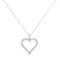 0.25ctw Diamond Open Heart Sterling Silver Necklace