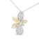 14K Two-tone Gold 5/8 Cttw Round Diamond Marquise Floral Necklace (H-I
Color, I1-I2 Clarity)