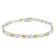 10K Two-Tone Gold 1.0ctw Princess Cut Diamond Geo Link Bracelet