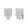14K White Gold 1.0ctw Princess and Baguette-Cut Diamond Square Framed
Huggie Hoop Omega Earrings
