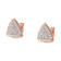 14K Rose Gold Over Sterling Silver Diamond-Accented Trillion 4-Stone
Halo-Style Stud Earrings