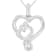 Sterling Silver 1/10ctw Diamond Mother & Child Double Open Heart
18" Pendant w\chain