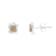 Two-Toned Sterling-Silver Champagne Diamond Stud Earring .10ctw
