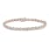 10K Rose Gold Over and Rhodium Over Sterling Silver 1.0 Ctw Diamond
S-Curve Link Tennis Bracelet