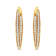 10K Yellow Gold 1/2ctw Round-Cut Diamond Modern Hoop Earrings