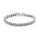 Sterling Silver 2ct TDW Rose-Cut Diamond Link Bracelet (I-J, I3-Promo) - 7"