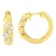 14K Yellow Gold 1/4ctw Alternating 3 Row Baguette and Round Diamond
Huggie Hoop Earrings