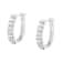10K White Gold 1.0ctw Round and Baguette-Cut Diamond Hoop Earrings