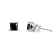 14K White Gold 1/2 Cttw Princess-Cut Treated Black Diamond Stud Earrings
with Push Backs