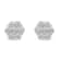 Sterling Silver 1/4ctw Round-Cut Diamond Miracle-Set Floral Cluster
Button Stud Earrings