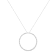 Sterling Silver 4ctw Round-Cut Diamond Open Circle Hoop Necklace (J-K
Color, I1-I2 Clarity)
