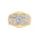 14K Yellow Gold 2-1/3ctw Diamond Cluster Band Engagement Ring &
Wedding Band Set Size 7