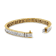 14K Yellow Gold 8 5/8ctw Baguette and Princess Cut Diamond Eternity Bracelet