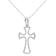 Sterling Silver 1/3ctw Diamond Framed Open Cross 18" Pendant
w\chain(J-K Color, I2-I3 Clarity)