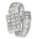 14K White Gold 2ctw Princess and Baguette Cut Diamond Double Loop
Pendant w\chain(G-H, VS1-VS2)