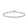 Sterling Silver .10ctw Round-Cut Diamond Pear Link Bracelet