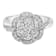14K White Gold Floral Cluster Diamond Ring (1.0ctw, H-I Color, SI2-I1 Clarity)