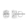 1.00ctw Lab Grown Oval Diamond Solitaire 14K White Gold Stud Earrings