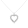 1/4ctw Miracle Set Diamond Open Heart Sterling Silver Pendant Necklace
with 18" Chain