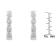 0.10ctw Miracle-Set Diamond Infinity Swirl Sterling Silver Hoop Earrings