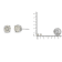 Sterling Silver 3/4ctw 4-Prong Round-cut "Salt and Pepper"
Diamond Classic Stud Earrings