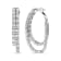 14K White Gold 4.0ctw Diamond Asymmetrical Inside Out Double-Hoop Earrings