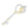 10K Two-Tone Gold Over Sterling Silver 1/10ctw Diamond Key to My Heart
Pendant w\chain(H-I, I1-I2)