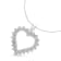 1/4ctw Miracle Set Diamond Open Heart Sterling Silver Pendant Necklace
with 18" Chain