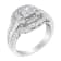 14K White Gold Diamond Cocktail Ring (1 1/4 cttw, H-I Color, SI2-I1 Clarity)