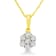 14K Yellow Gold 1/4ctw Round-Cut Diamond 7 Stone Floral Cluster 18"
Pendant w\chain
