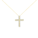 10K Yellow Gold 4.0ctw Diamond Two Row Cross 18" Pendant
w\chain(J-K Clarity, I1-I2 Color)