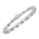 3.5 mm Lab Created Blue Tanzanite and 1/6 ctw Diamond Rhodium Over
Sterling Silver Tennis Bracelet