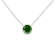 Sterling Silver 1/5ct Bezel Set Solitaire Treated Green Diamond Necklace
(I2-I3 Clarity)