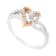 10K Two-tone Gold Over Sterling Silver ⅕ctw Diamond Open Heart Ring (I-J
Color, I2-I3 Clarity)