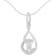 10K White Gold Espira 1/4ctw Round Cut Diamond Spiral Link Pendant With
Chain(H-I, I1-I2)