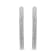 18K White Gold 2 1/3ctw Pave Set Diamond Semi Eternity Leverback Hoop Earrings