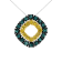 Sterling Silver 1/2ctw Blue and Yellow Diamond Double Square 18"
Pendant w\chain (I2-I3 Clarity)