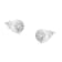 10K White Gold Diamond Floral Stud Earrings 3/8ctw